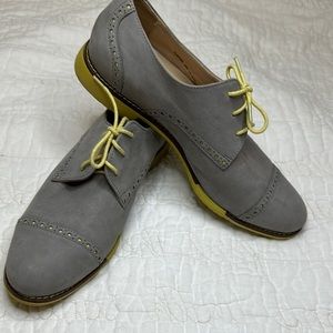 Cole Haan Gray & Neon Yellow Oxford Shoe Size 8